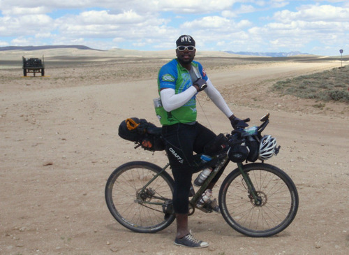 Tour Divide Rider on Fixed Gear Bike.